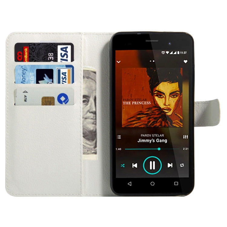 For Wiko Lenny 3 Litchi Texture Horizontal Flip Leather Case with Magnetic Buckle & Holder & Card Slots & Wallet