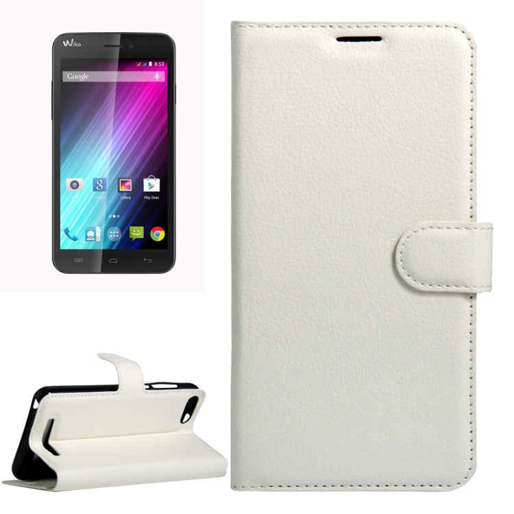 For Wiko Lenny 3 Litchi Texture Horizontal Flip Leather Case with Magnetic Buckle & Holder & Card Slots & Wallet