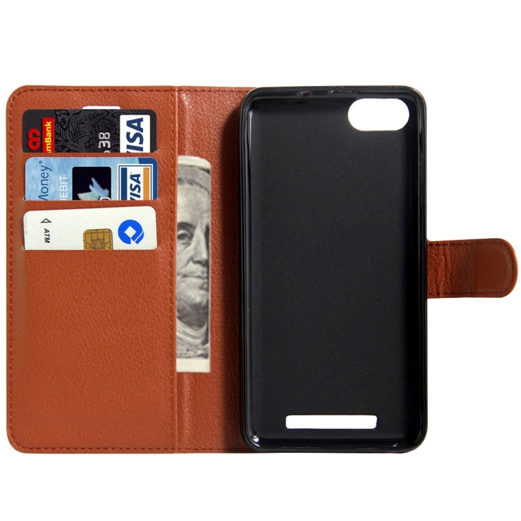 For Wiko Lenny 3 Litchi Texture Horizontal Flip Leather Case with Magnetic Buckle & Holder & Card Slots & Wallet