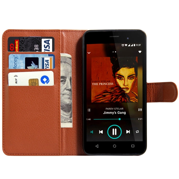 For Wiko Lenny 3 Litchi Texture Horizontal Flip Leather Case with Magnetic Buckle & Holder & Card Slots & Wallet