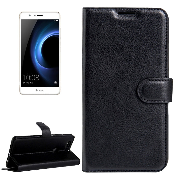 For Huawei  Honor V8 Litchi Texture Horizontal Flip Leather Case with Magnetic Buckle & Holder & Card Slots & Wallet