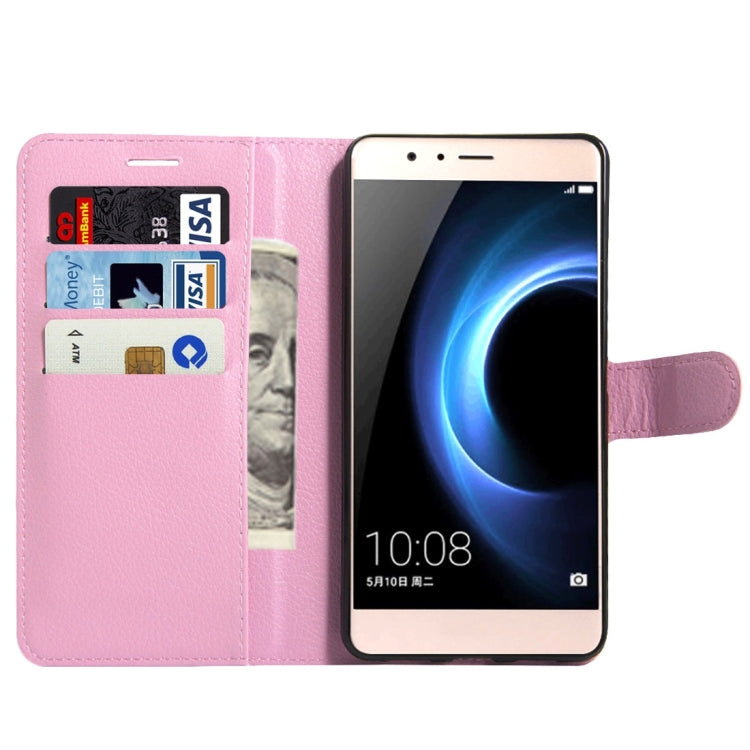 For Huawei  Honor V8 Litchi Texture Horizontal Flip Leather Case with Magnetic Buckle & Holder & Card Slots & Wallet