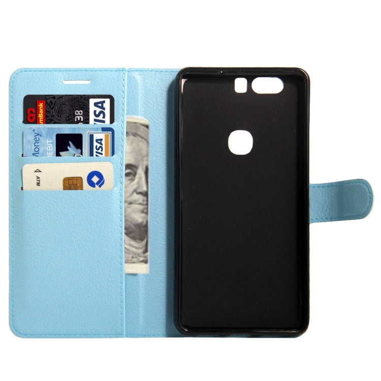 For Huawei  Honor V8 Litchi Texture Horizontal Flip Leather Case with Magnetic Buckle & Holder & Card Slots & Wallet