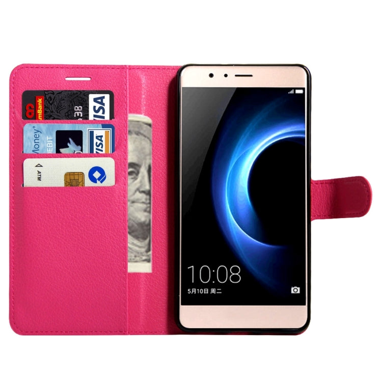 For Huawei  Honor V8 Litchi Texture Horizontal Flip Leather Case with Magnetic Buckle & Holder & Card Slots & Wallet