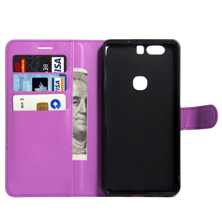 For Huawei  Honor V8 Litchi Texture Horizontal Flip Leather Case with Magnetic Buckle & Holder & Card Slots & Wallet