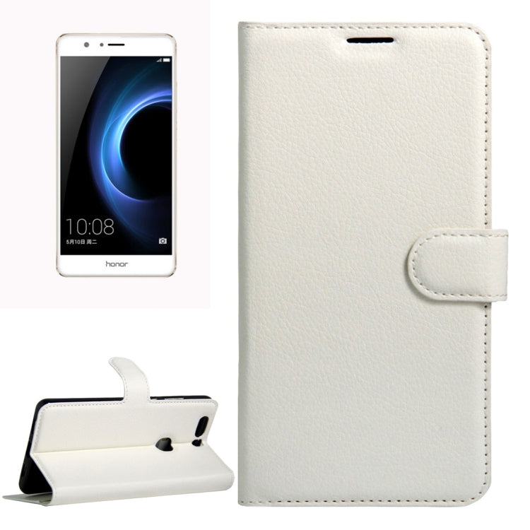 For Huawei  Honor V8 Litchi Texture Horizontal Flip Leather Case with Magnetic Buckle & Holder & Card Slots & Wallet