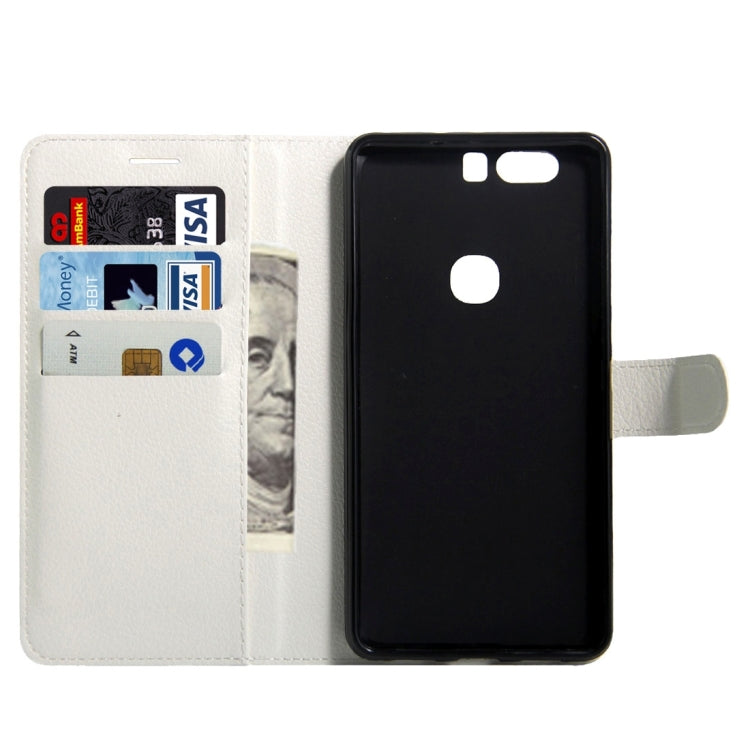 For Huawei  Honor V8 Litchi Texture Horizontal Flip Leather Case with Magnetic Buckle & Holder & Card Slots & Wallet