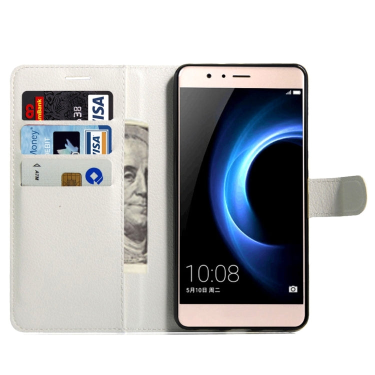 For Huawei  Honor V8 Litchi Texture Horizontal Flip Leather Case with Magnetic Buckle & Holder & Card Slots & Wallet