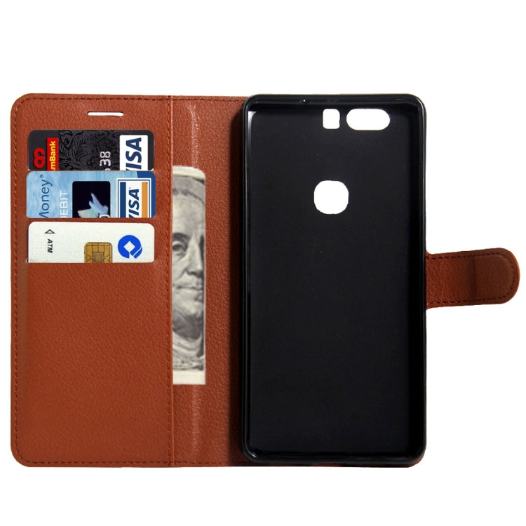 For Huawei  Honor V8 Litchi Texture Horizontal Flip Leather Case with Magnetic Buckle & Holder & Card Slots & Wallet