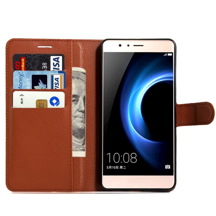 For Huawei  Honor V8 Litchi Texture Horizontal Flip Leather Case with Magnetic Buckle & Holder & Card Slots & Wallet