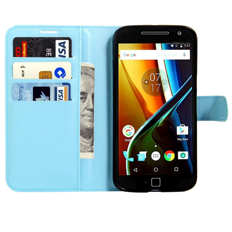 For Motorola Moto G (4rd gen) & G (4rd gen) Plus Litchi Texture Horizontal Flip Leather Case with Magnetic Buckle & Holder & Card Slots & Wallet