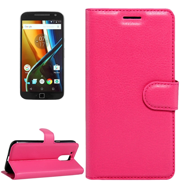 For Motorola Moto G (4rd gen) & G (4rd gen) Plus Litchi Texture Horizontal Flip Leather Case with Magnetic Buckle & Holder & Card Slots & Wallet