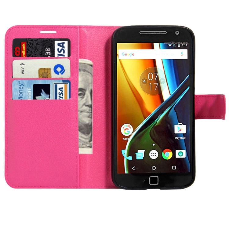 For Motorola Moto G (4rd gen) & G (4rd gen) Plus Litchi Texture Horizontal Flip Leather Case with Magnetic Buckle & Holder & Card Slots & Wallet