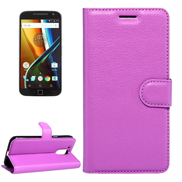 For Motorola Moto G (4rd gen) & G (4rd gen) Plus Litchi Texture Horizontal Flip Leather Case with Magnetic Buckle & Holder & Card Slots & Wallet