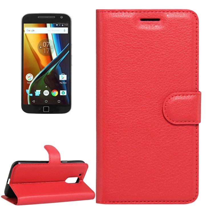 For Motorola Moto G (4rd gen) & G (4rd gen) Plus Litchi Texture Horizontal Flip Leather Case with Magnetic Buckle & Holder & Card Slots & Wallet