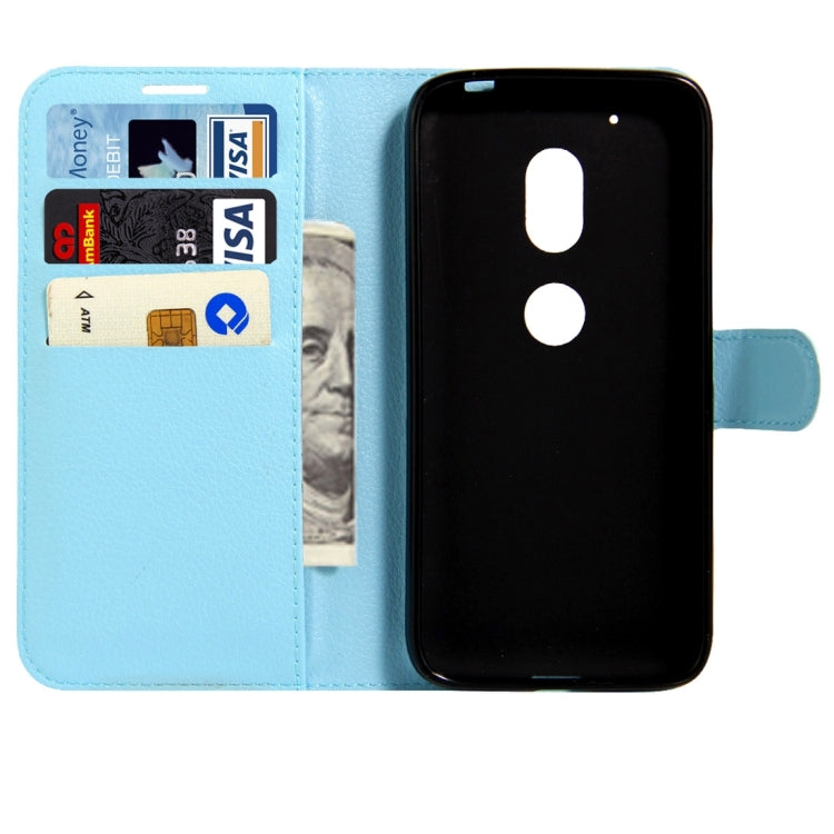For Motorola Moto G4 Play Litchi Texture Horizontal Flip Leather Case with Magnetic Buckle & Holder & Card Slots & Wallet