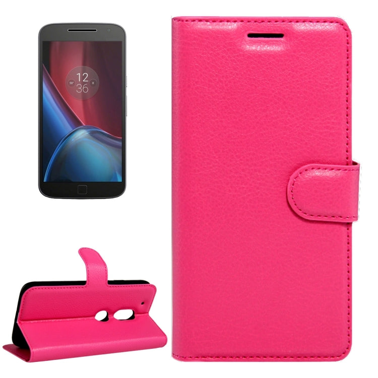 For Motorola Moto G4 Play Litchi Texture Horizontal Flip Leather Case with Magnetic Buckle & Holder & Card Slots & Wallet