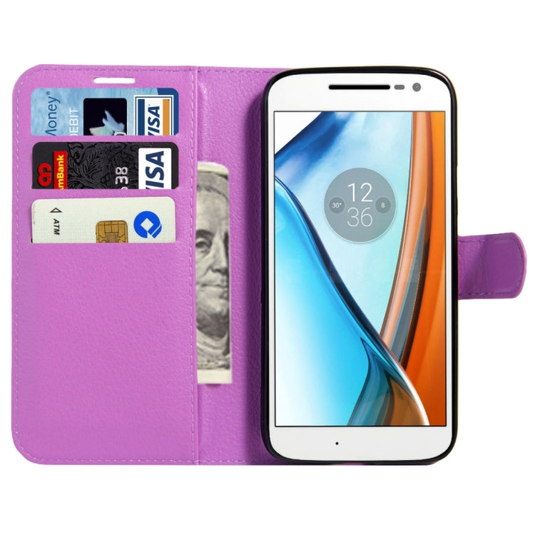 For Motorola Moto G4 Play Litchi Texture Horizontal Flip Leather Case with Magnetic Buckle & Holder & Card Slots & Wallet