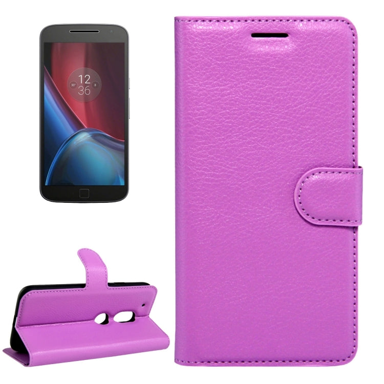 For Motorola Moto G4 Play Litchi Texture Horizontal Flip Leather Case with Magnetic Buckle & Holder & Card Slots & Wallet