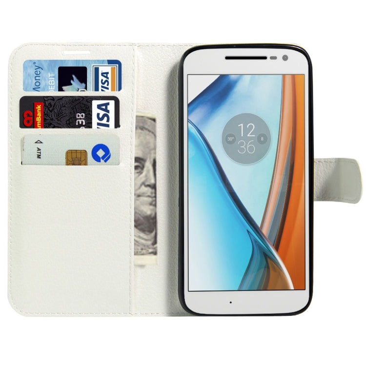 For Motorola Moto G4 Play Litchi Texture Horizontal Flip Leather Case with Magnetic Buckle & Holder & Card Slots & Wallet