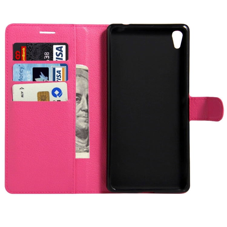 For Sony Xperia XA Ultra Litchi Texture Horizontal Flip Leather Case with Magnetic Buckle & Holder & Card Slots & Wallet