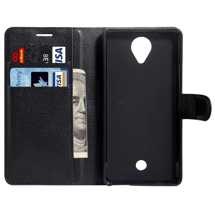 For Wiko U Feel Litchi Texture Horizontal Flip Leather Case with Magnetic Buckle & Holder & Card Slots & Wallet