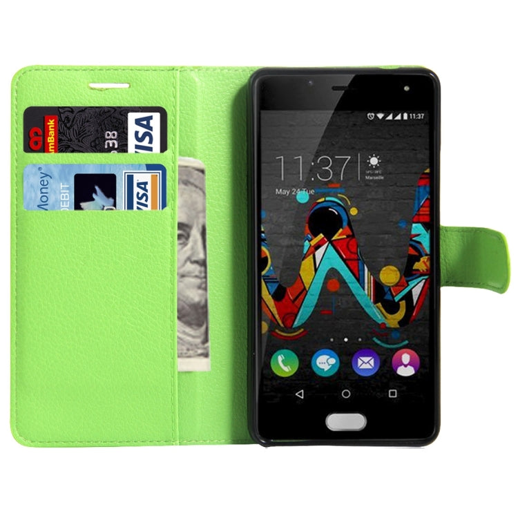 For Wiko U Feel Litchi Texture Horizontal Flip Leather Case with Magnetic Buckle & Holder & Card Slots & Wallet