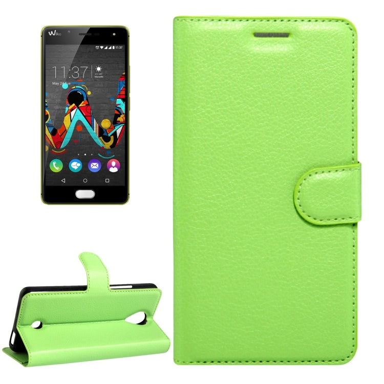For Wiko U Feel Litchi Texture Horizontal Flip Leather Case with Magnetic Buckle & Holder & Card Slots & Wallet