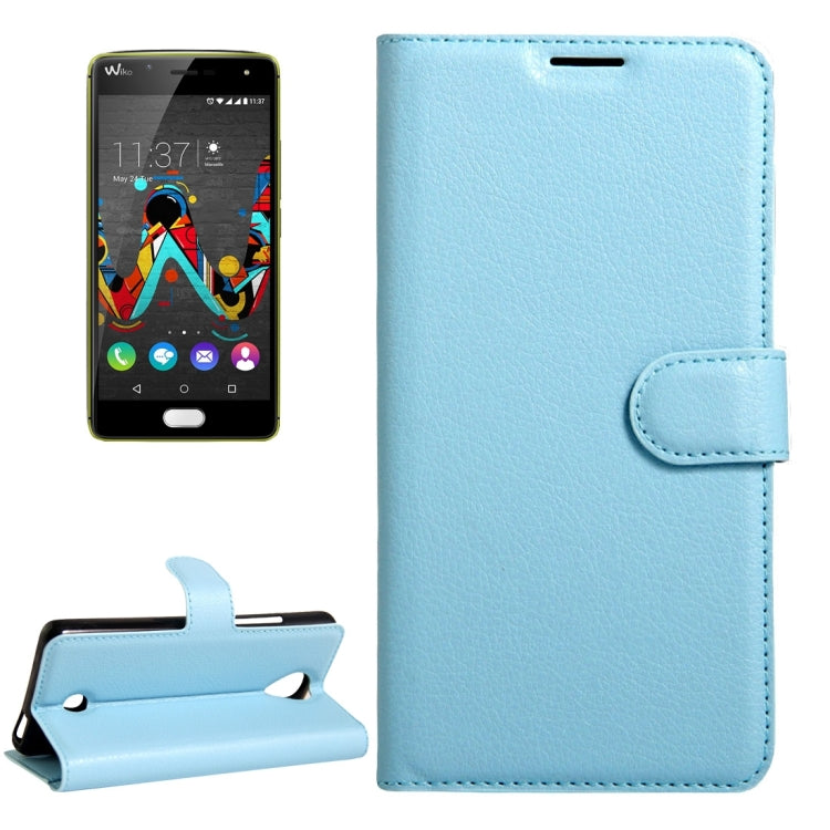 For Wiko U Feel Litchi Texture Horizontal Flip Leather Case with Magnetic Buckle & Holder & Card Slots & Wallet