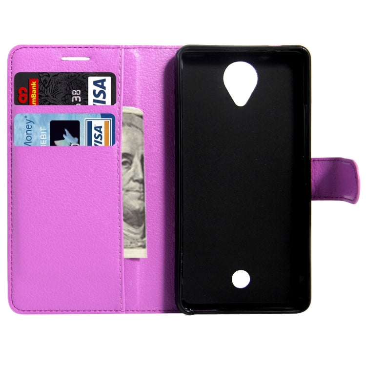 For Wiko U Feel Litchi Texture Horizontal Flip Leather Case with Magnetic Buckle & Holder & Card Slots & Wallet