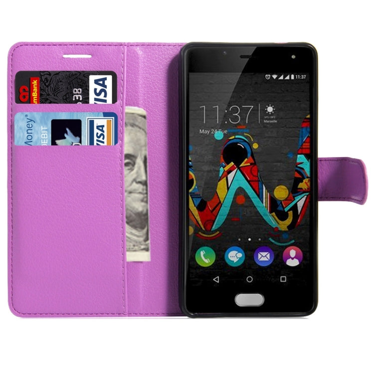 For Wiko U Feel Litchi Texture Horizontal Flip Leather Case with Magnetic Buckle & Holder & Card Slots & Wallet