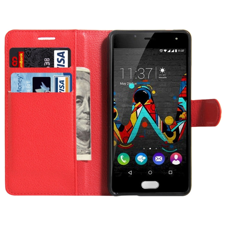 For Wiko U Feel Litchi Texture Horizontal Flip Leather Case with Magnetic Buckle & Holder & Card Slots & Wallet
