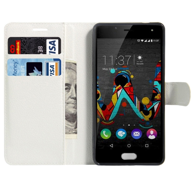 For Wiko U Feel Litchi Texture Horizontal Flip Leather Case with Magnetic Buckle & Holder & Card Slots & Wallet