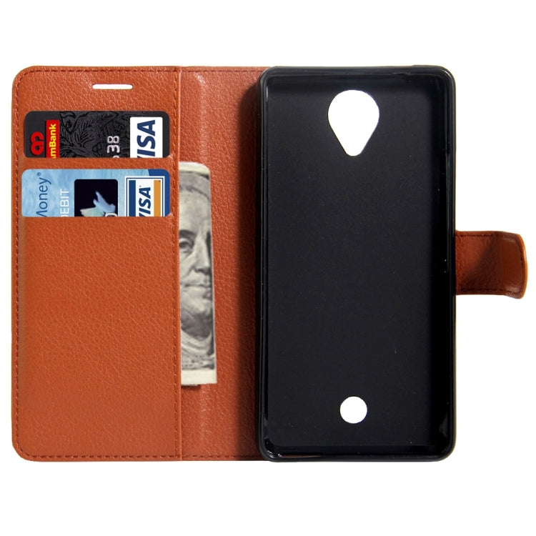 For Wiko U Feel Litchi Texture Horizontal Flip Leather Case with Magnetic Buckle & Holder & Card Slots & Wallet
