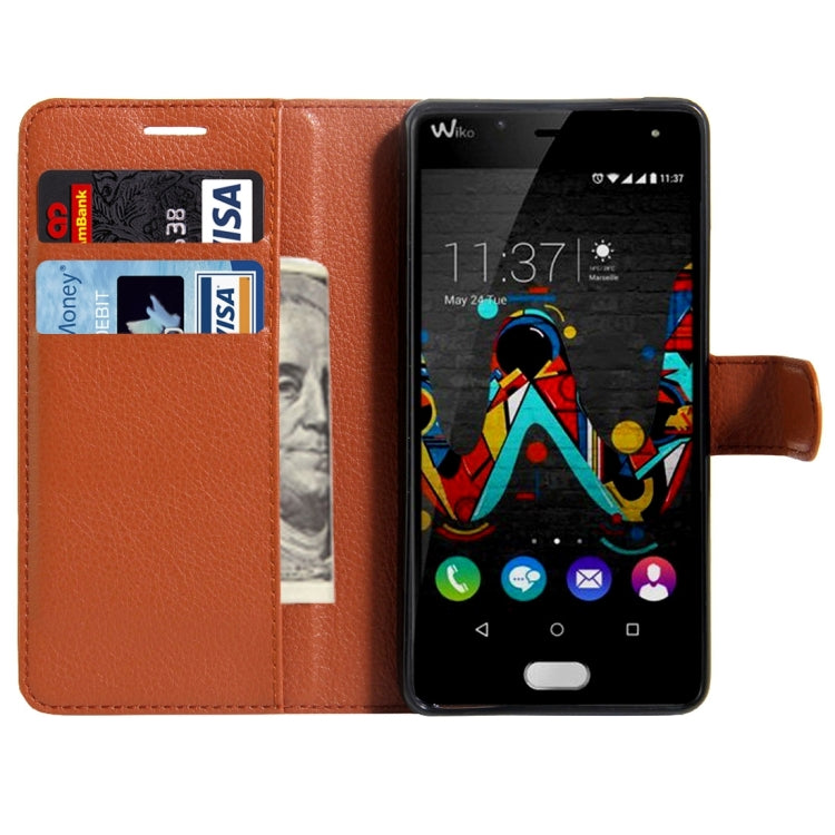 For Wiko U Feel Litchi Texture Horizontal Flip Leather Case with Magnetic Buckle & Holder & Card Slots & Wallet