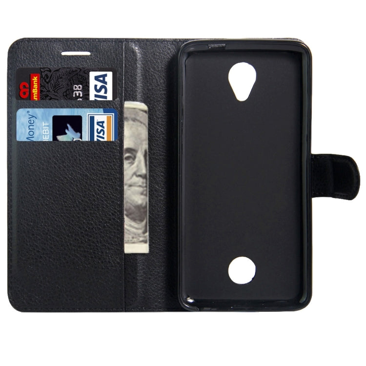 For Acer Liquid Zest / Z525 Litchi Texture Horizontal Flip Leather Case with Magnetic Buckle & Holder & Card Slots & Wallet