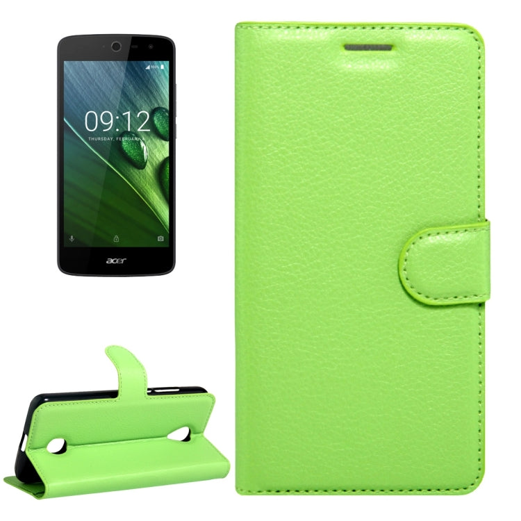 For Acer Liquid Zest / Z525 Litchi Texture Horizontal Flip Leather Case with Magnetic Buckle & Holder & Card Slots & Wallet