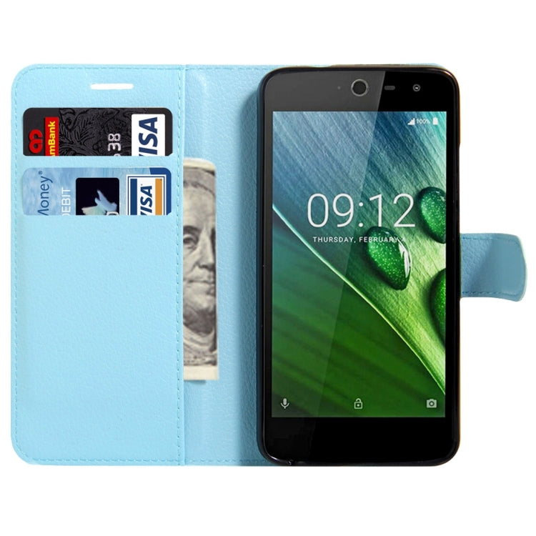 For Acer Liquid Zest / Z525 Litchi Texture Horizontal Flip Leather Case with Magnetic Buckle & Holder & Card Slots & Wallet