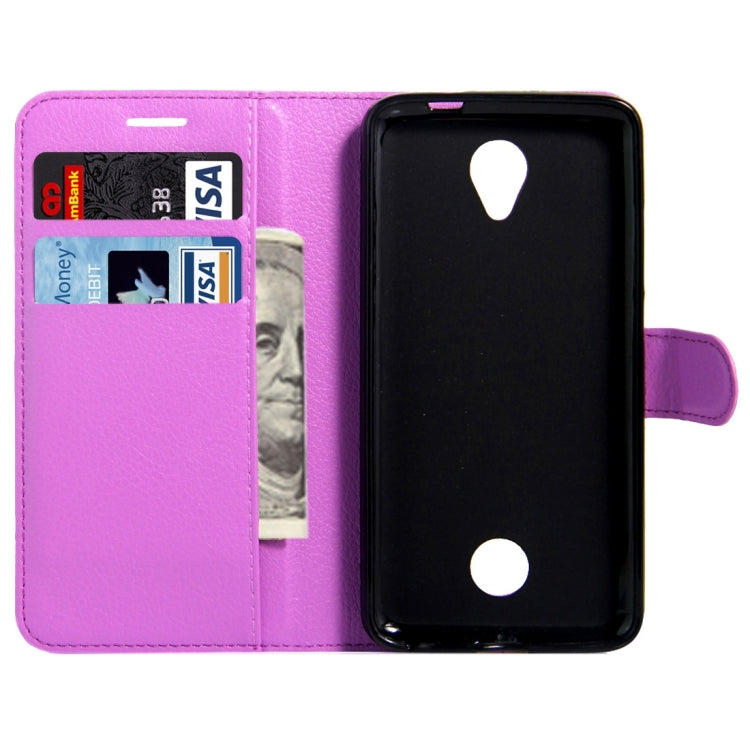 For Acer Liquid Zest / Z525 Litchi Texture Horizontal Flip Leather Case with Magnetic Buckle & Holder & Card Slots & Wallet