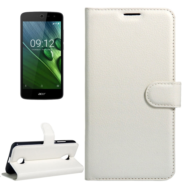 For Acer Liquid Zest / Z525 Litchi Texture Horizontal Flip Leather Case with Magnetic Buckle & Holder & Card Slots & Wallet