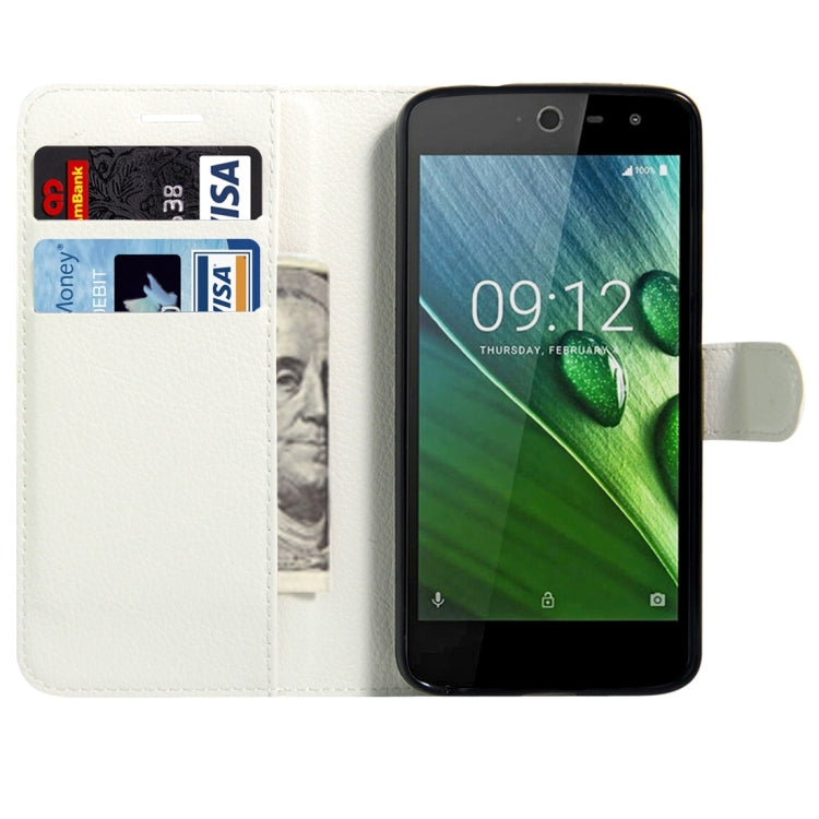 For Acer Liquid Zest / Z525 Litchi Texture Horizontal Flip Leather Case with Magnetic Buckle & Holder & Card Slots & Wallet