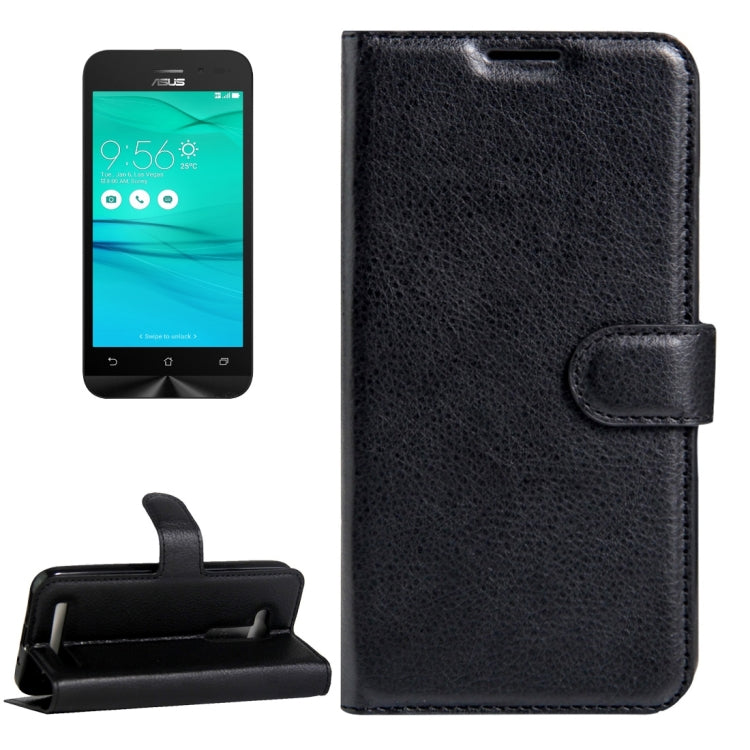 For Asus ZenFone GO / ZB452KG Litchi Texture Horizontal Flip Leather Case with Magnetic Buckle & Holder & Card Slots & Wallet
