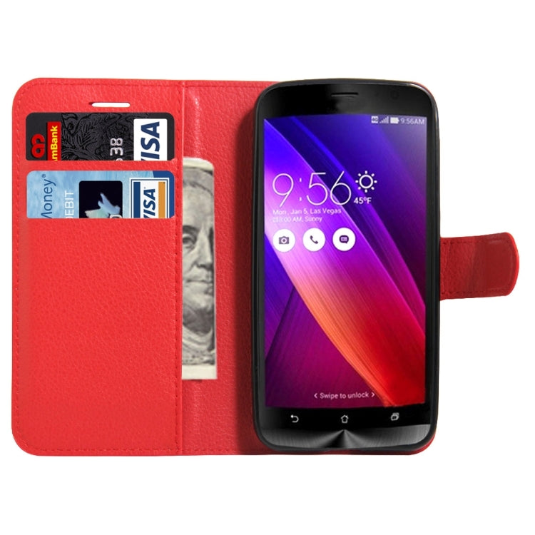 For Asus ZenFone GO / ZB452KG Litchi Texture Horizontal Flip Leather Case with Magnetic Buckle & Holder & Card Slots & Wallet