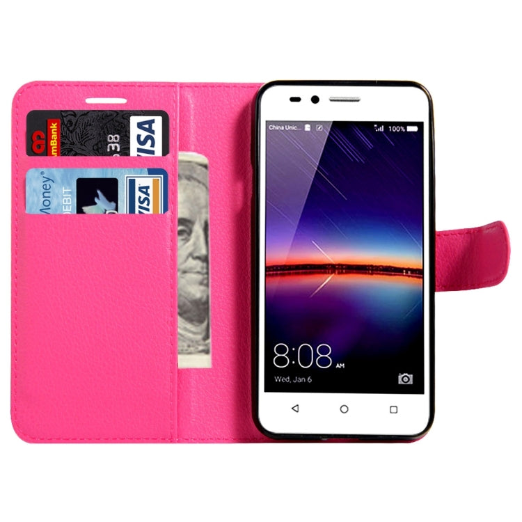 For Huawei  Y3 II / Y311 Litchi Texture Horizontal Flip Leather Case with Magnetic Buckle & Holder & Card Slots & Wallet