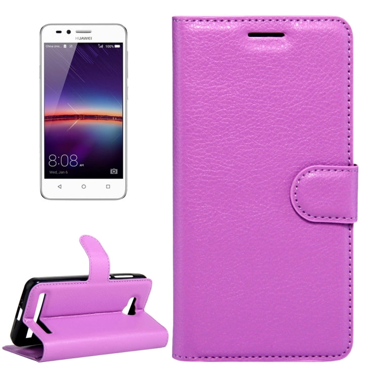 For Huawei  Y3 II / Y311 Litchi Texture Horizontal Flip Leather Case with Magnetic Buckle & Holder & Card Slots & Wallet