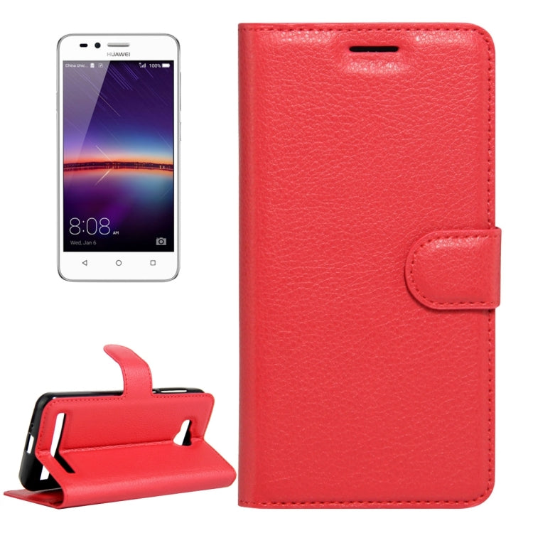 For Huawei  Y3 II / Y311 Litchi Texture Horizontal Flip Leather Case with Magnetic Buckle & Holder & Card Slots & Wallet