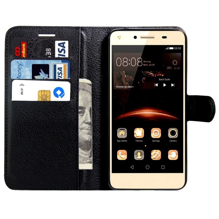 For Huawei  Y5 II Litchi Texture Horizontal Flip Leather Case with Magnetic Buckle & Holder & Card Slots & Wallet