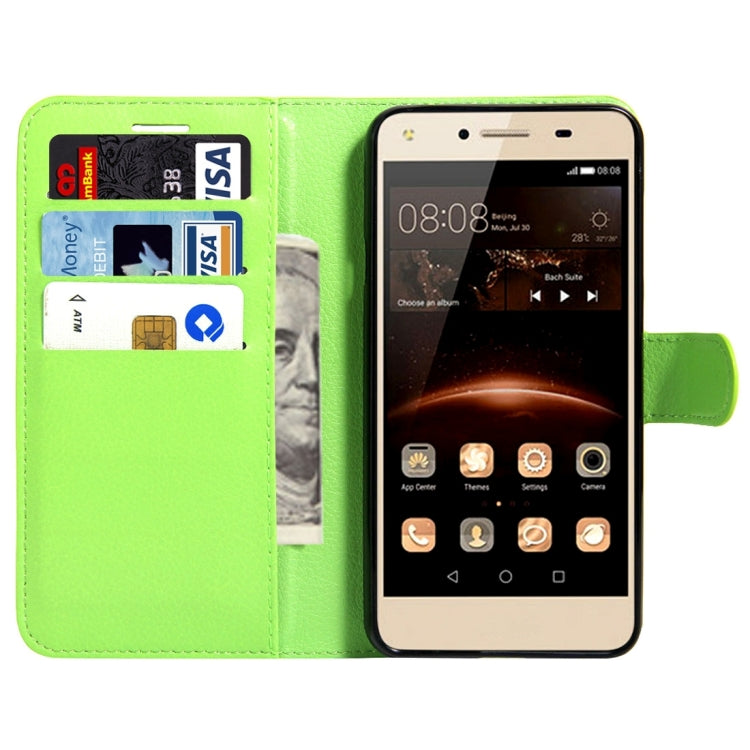 For Huawei  Y5 II Litchi Texture Horizontal Flip Leather Case with Magnetic Buckle & Holder & Card Slots & Wallet