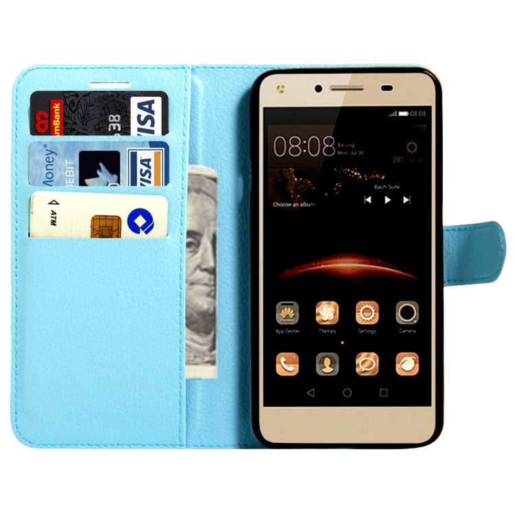 For Huawei  Y5 II Litchi Texture Horizontal Flip Leather Case with Magnetic Buckle & Holder & Card Slots & Wallet
