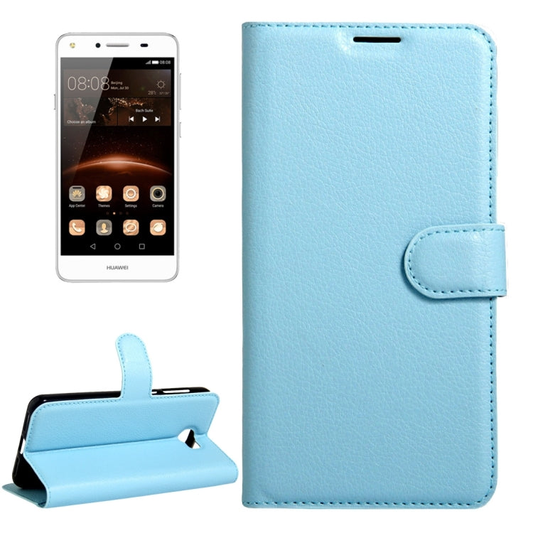 For Huawei  Y5 II Litchi Texture Horizontal Flip Leather Case with Magnetic Buckle & Holder & Card Slots & Wallet